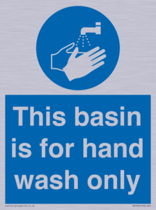 Basin for hand wash only